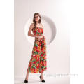 Women's Floral Pants Women's Floral Print High Waistd Wide Leg Pants Supplier